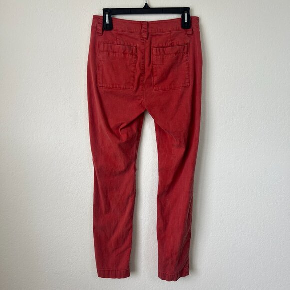 Cabi Pants Womens 4 Copper Orange The Explorer Slim Straight High Rise - Picture 6 of 8